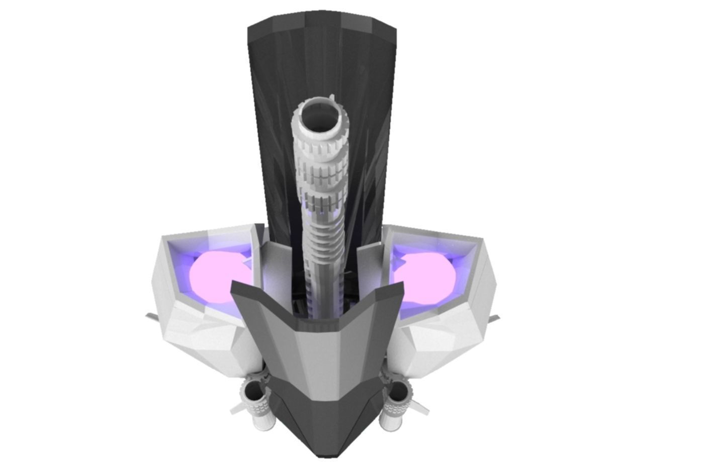 Sniper Spaceship 3D Spaceship Sci-Fi Game Model 3D 3D model_2