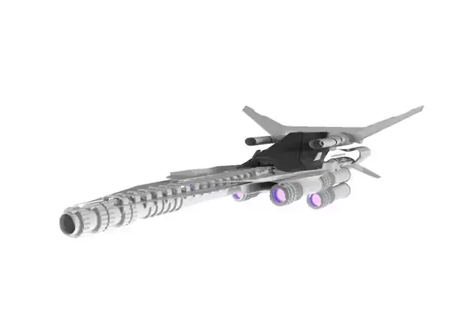 Fighter Spaceship Sci-Fi Game Model 3D 3D model