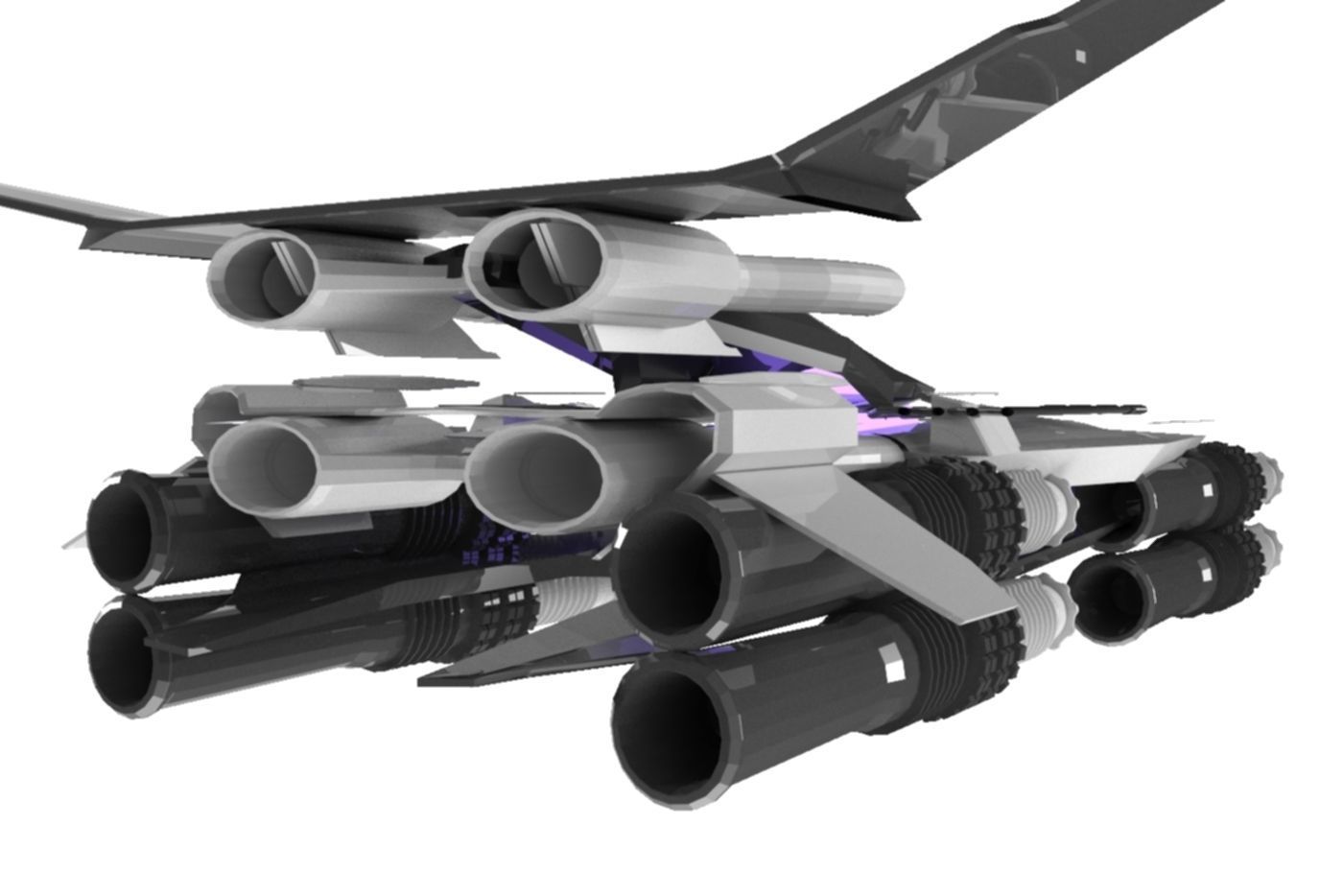 Spaceship Transporter 3D Sci-Fi Game Model 3D 3D model_10