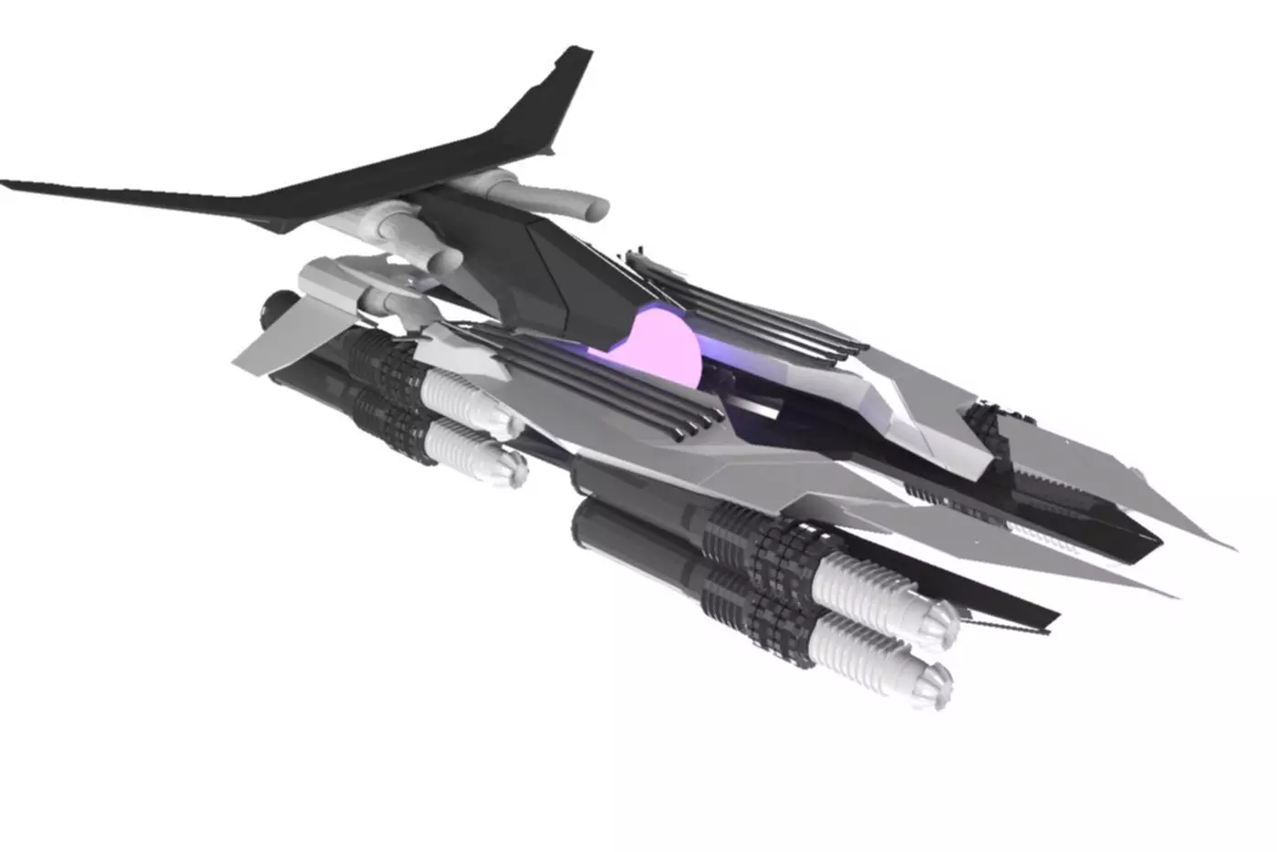 Spaceship Transporter 3D Sci-Fi Game Model 3D 3D model_0