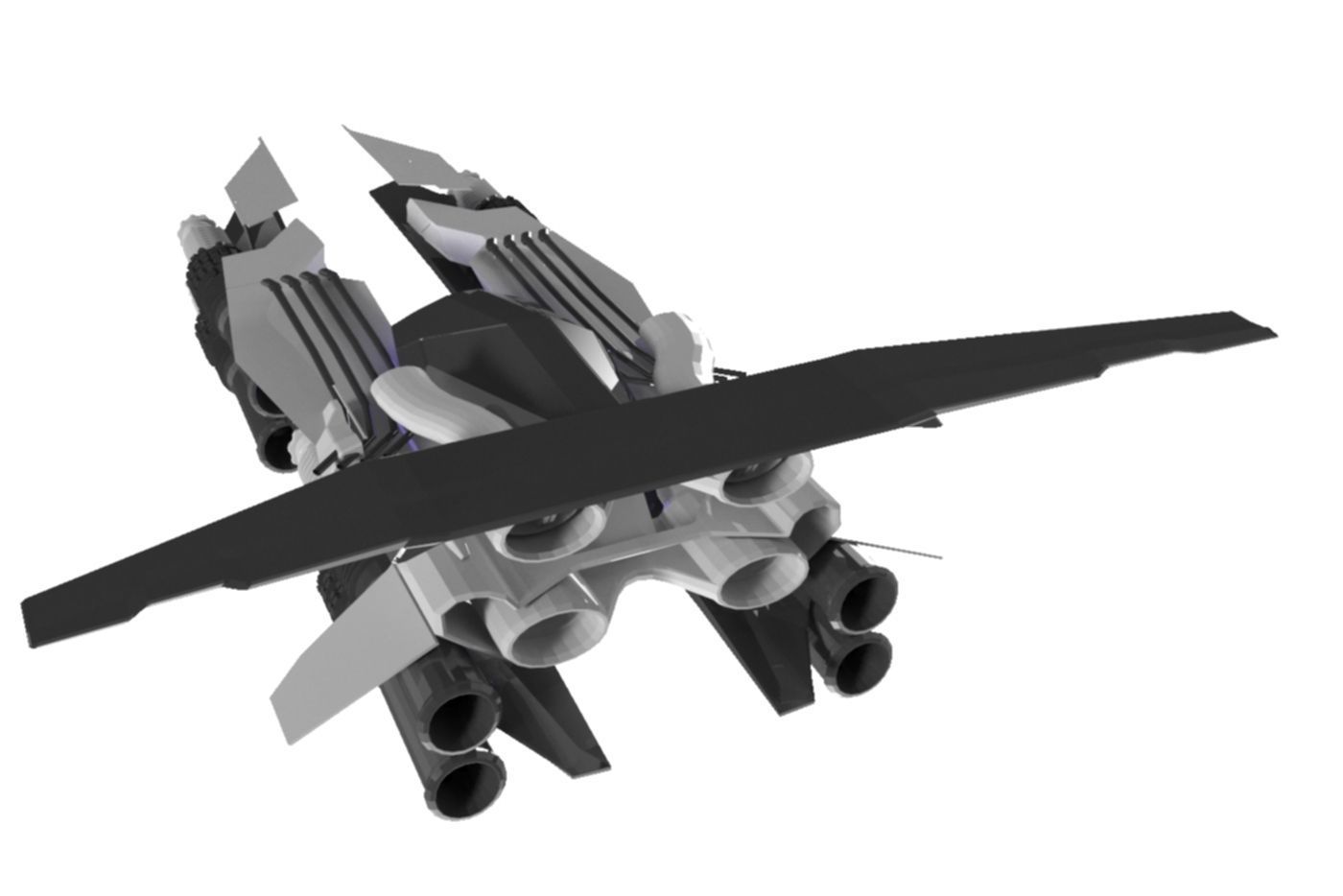 Spaceship Transporter 3D Sci-Fi Game Model 3D 3D model_3