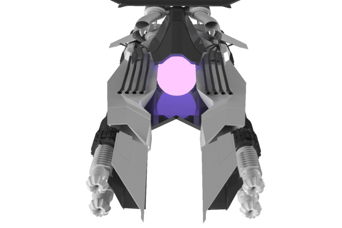 Spaceship Transporter 3D Sci-Fi Game Model 3D 3D model_5