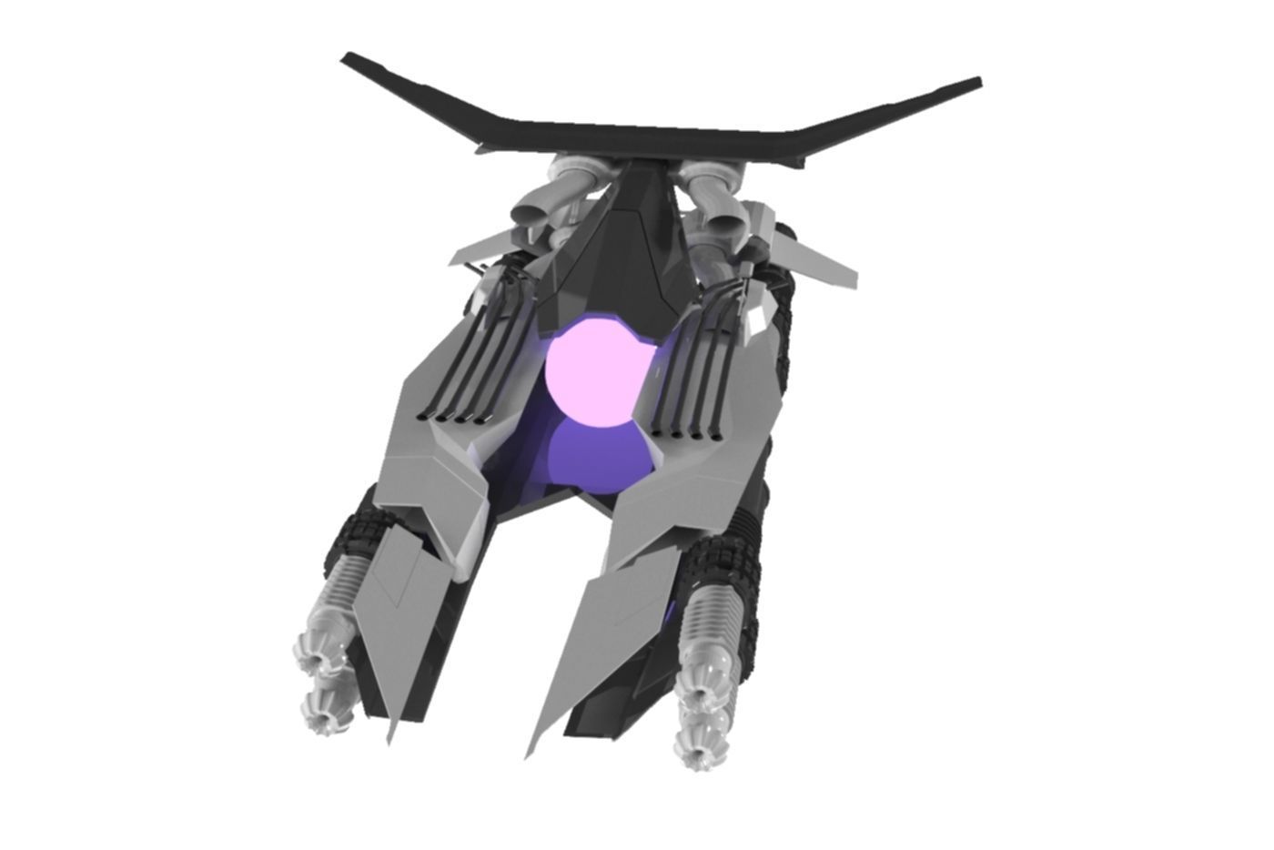 Spaceship Transporter 3D Sci-Fi Game Model 3D 3D model_1