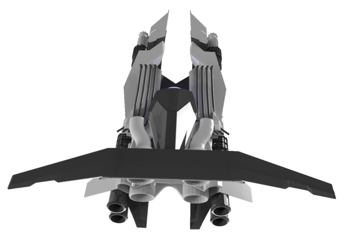 Spaceship Transporter 3D Sci-Fi Game Model 3D 3D model_8