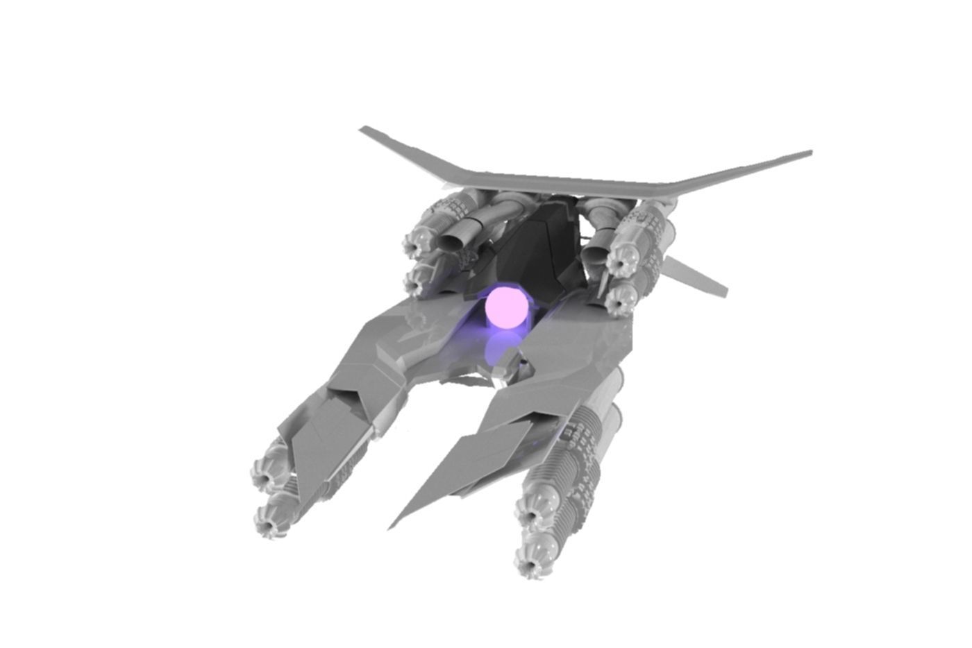 Spaceship Fighter 3D Sci-Fi Game Model 3D 3D model 3D model_1