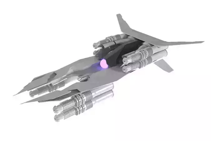 Spaceship Fighter 3D Sci-Fi Game Model 3D 3D model 3D model