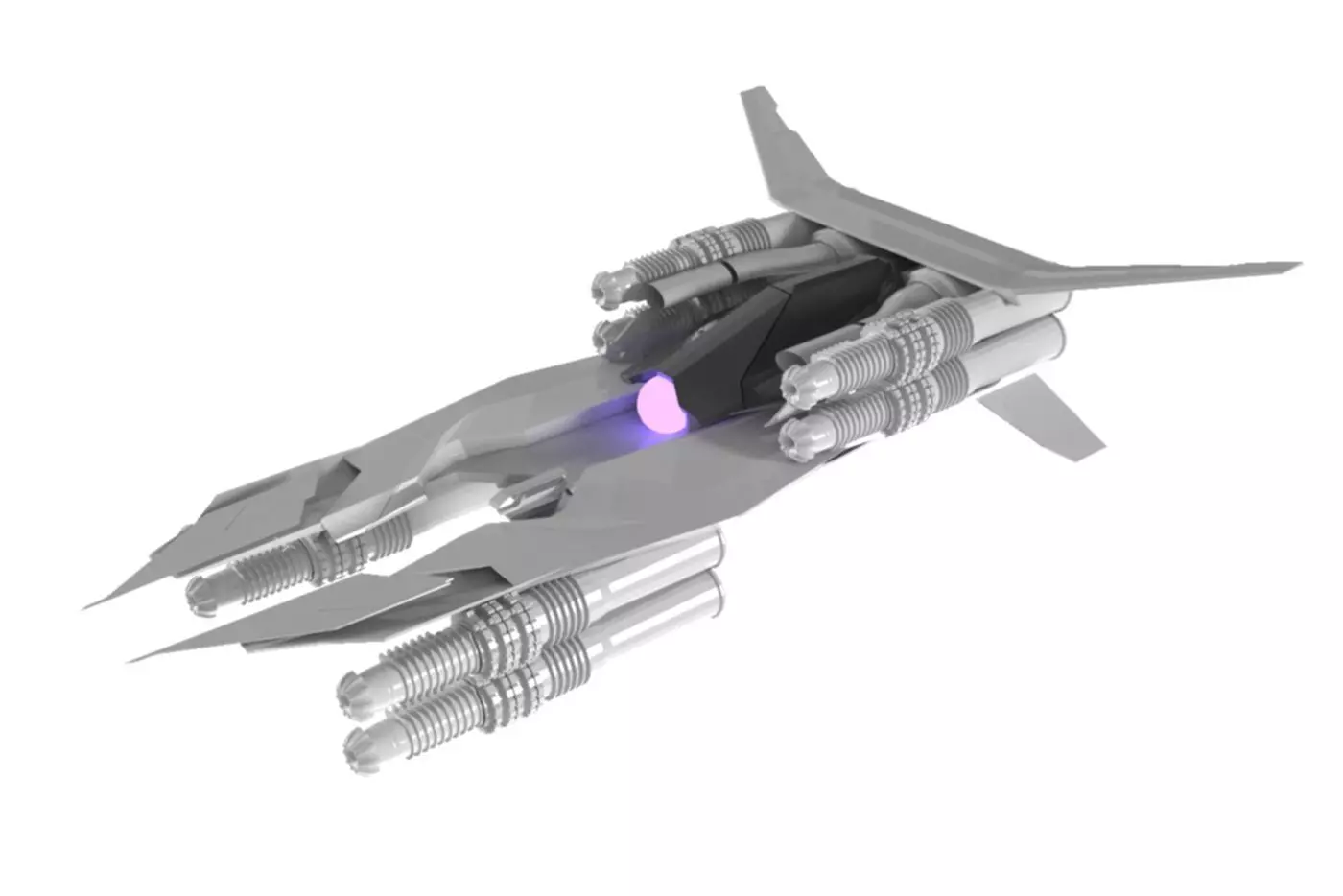 Spaceship Fighter 3D Sci-Fi Game Model 3D 3D model 3D model_0