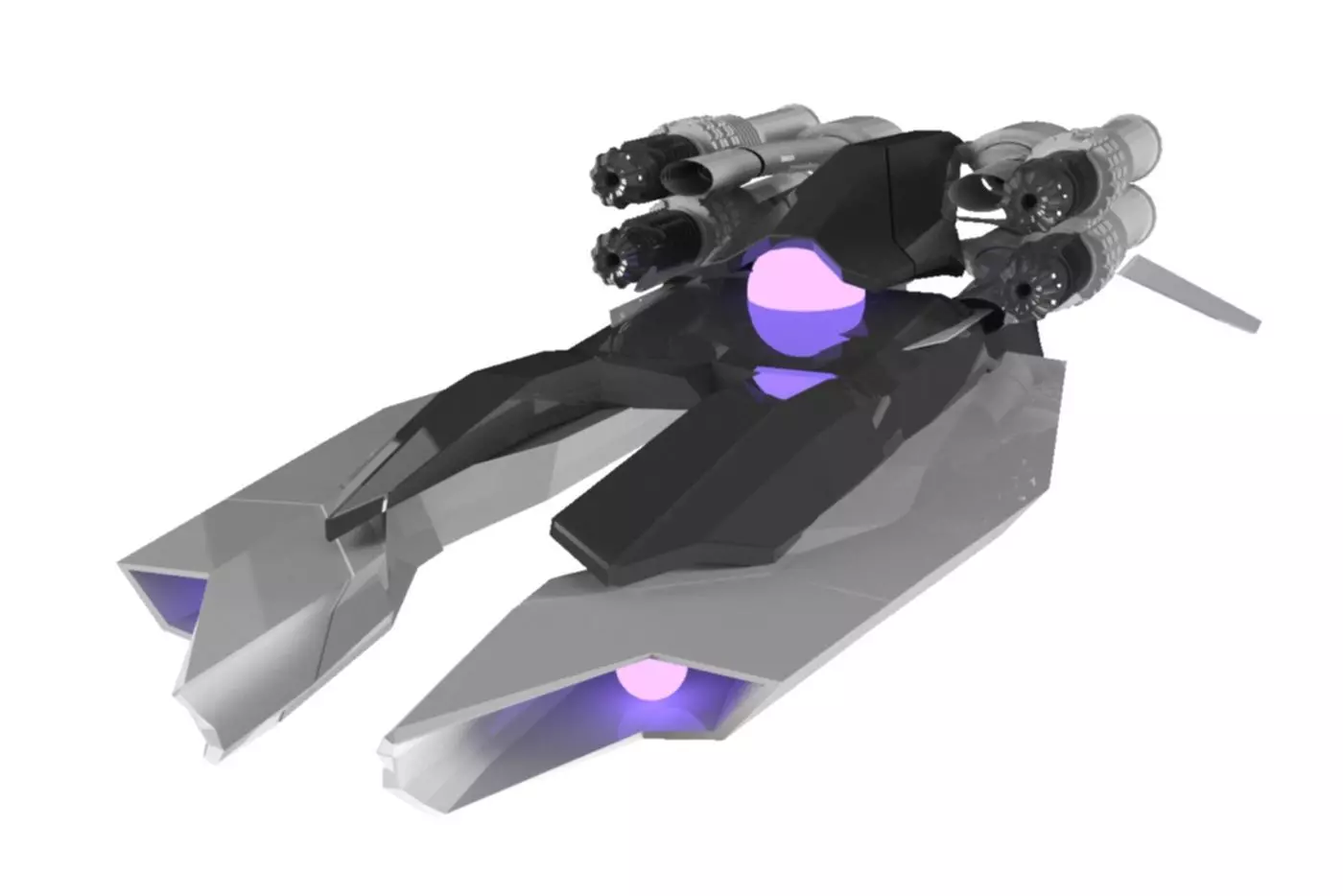 Spaceship Chaser 3D Spaceship Sci-Fi Game Model 3D 3D model_0