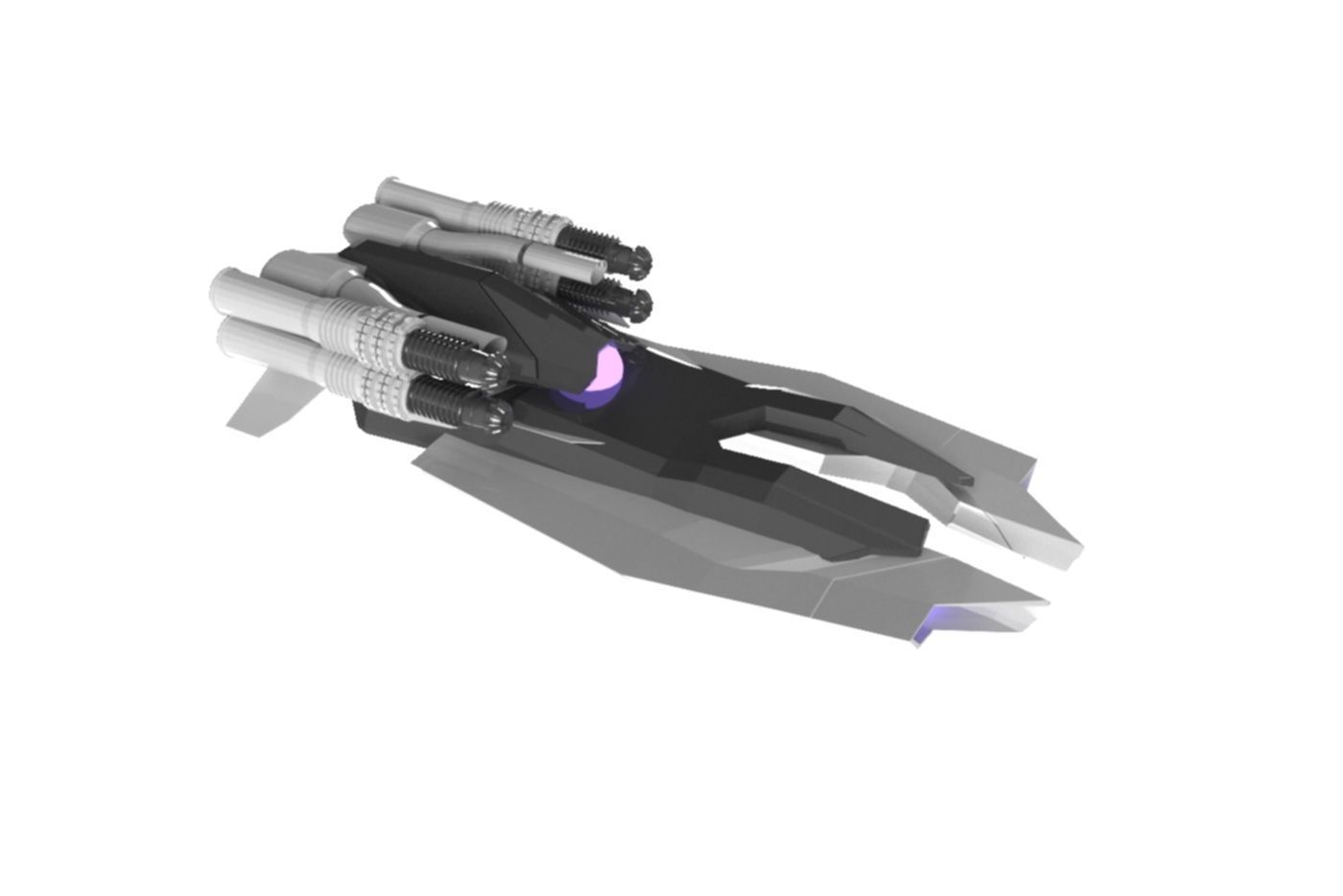 Spaceship Chaser 3D Spaceship Sci-Fi Game Model 3D 3D model_12