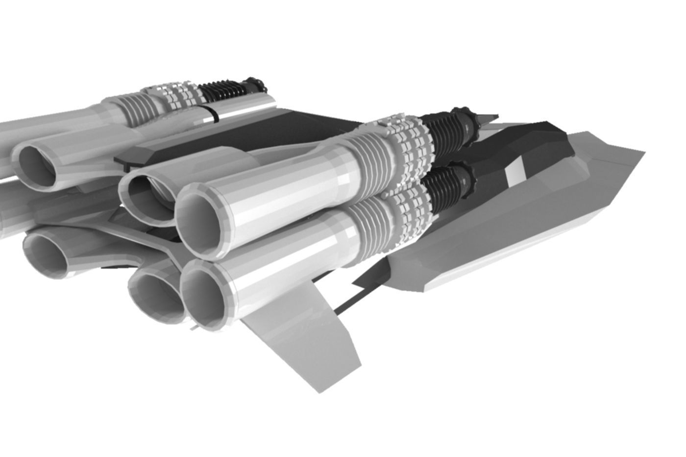 Spaceship Chaser 3D Spaceship Sci-Fi Game Model 3D 3D model_3