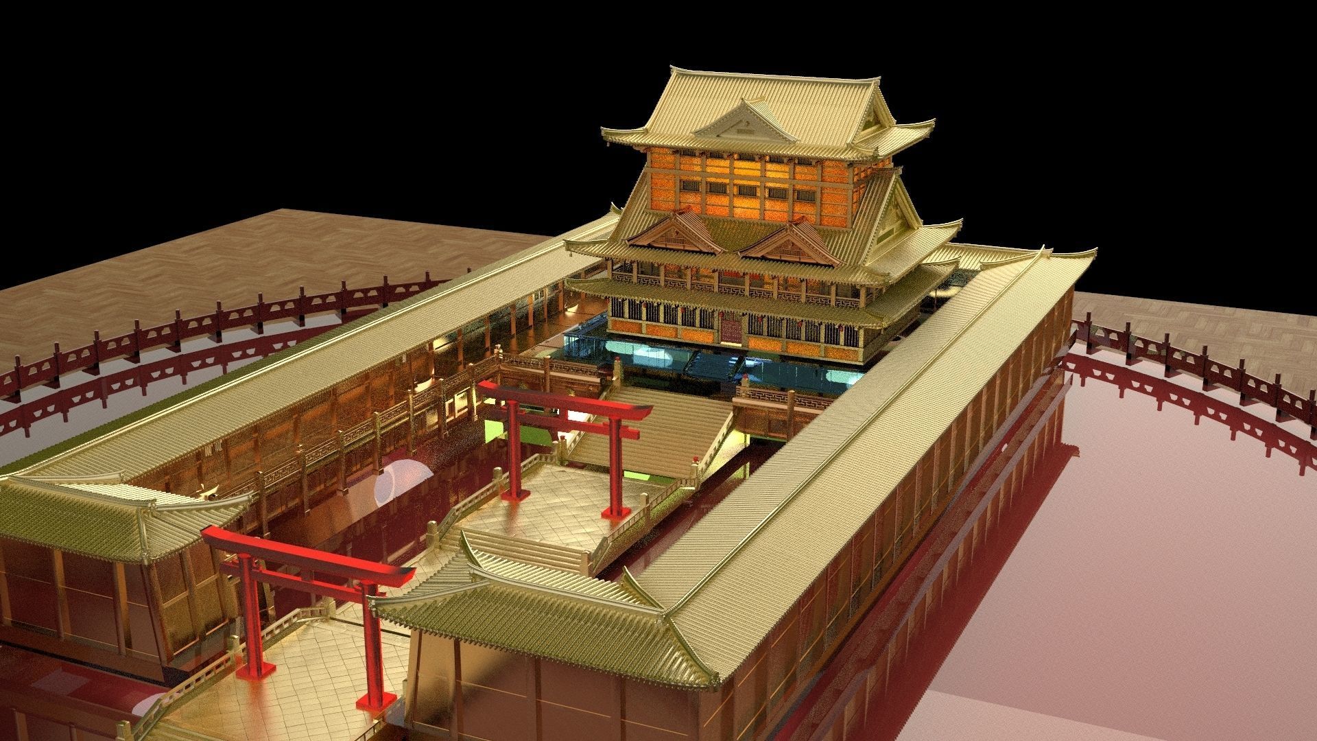 Chinese ancient house  3D model_3