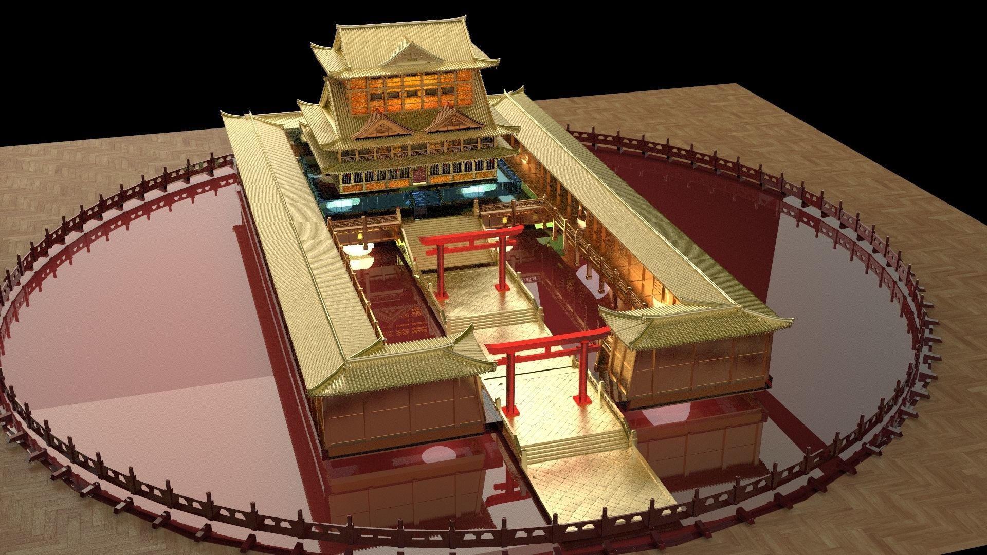 Chinese ancient house  3D model_1