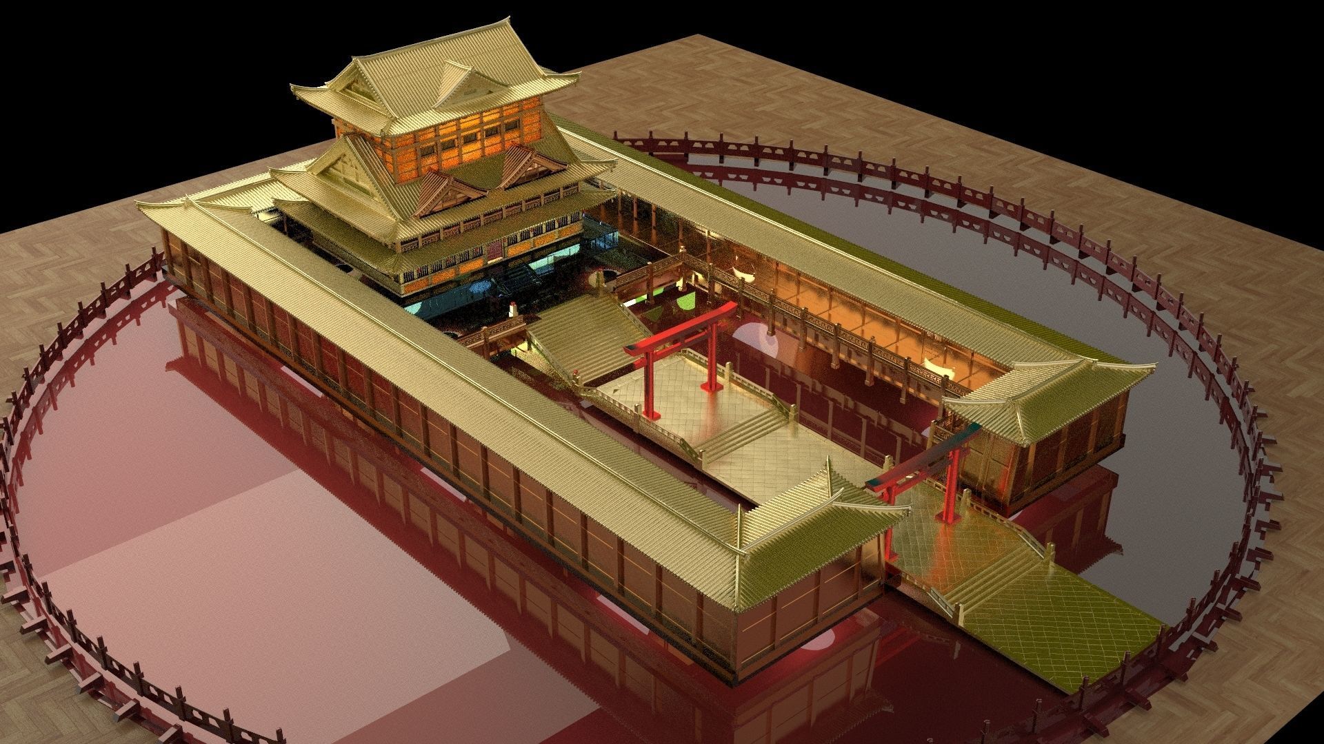 Chinese ancient house  3D model_4