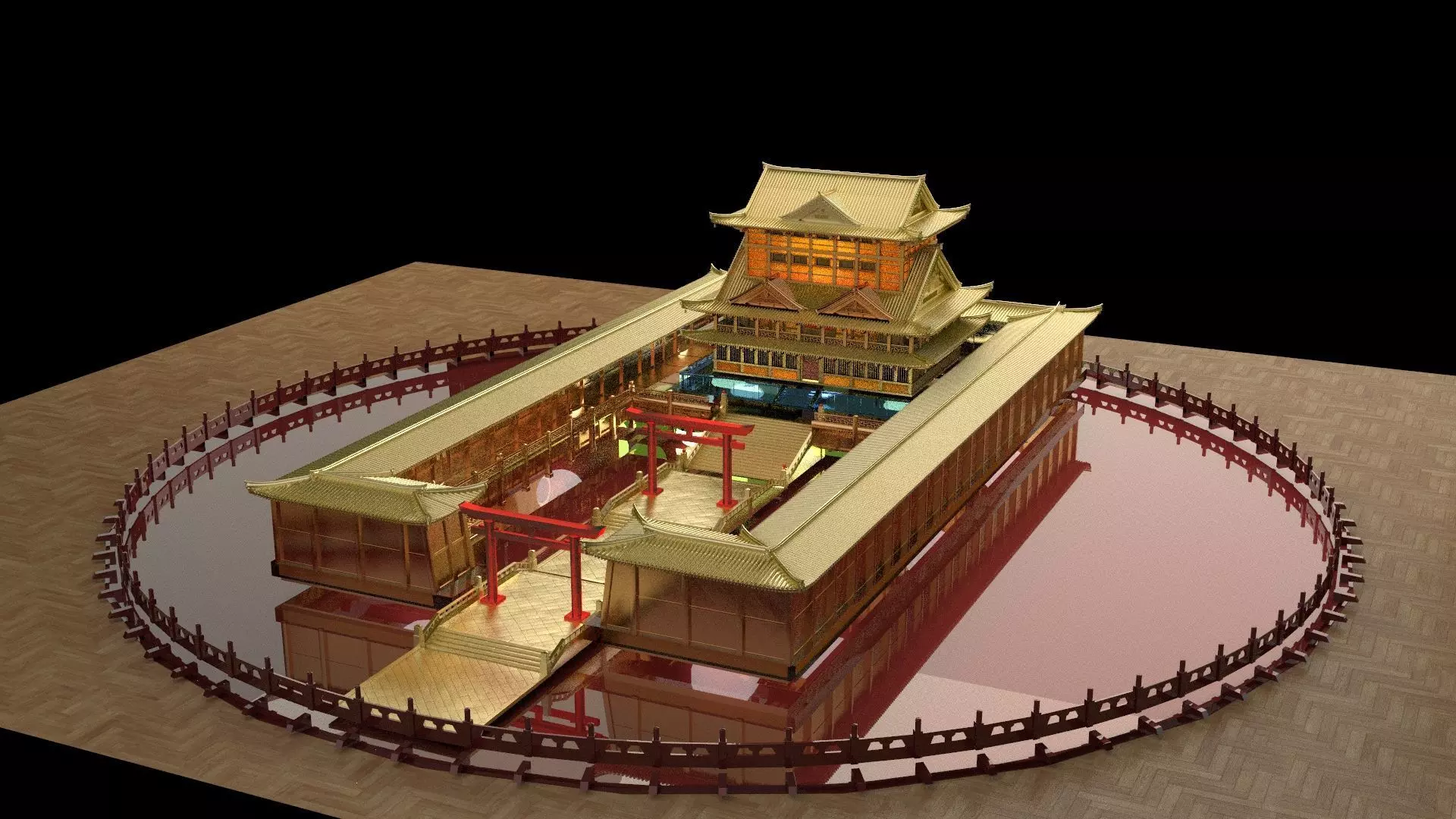 Chinese ancient house  3D model_0
