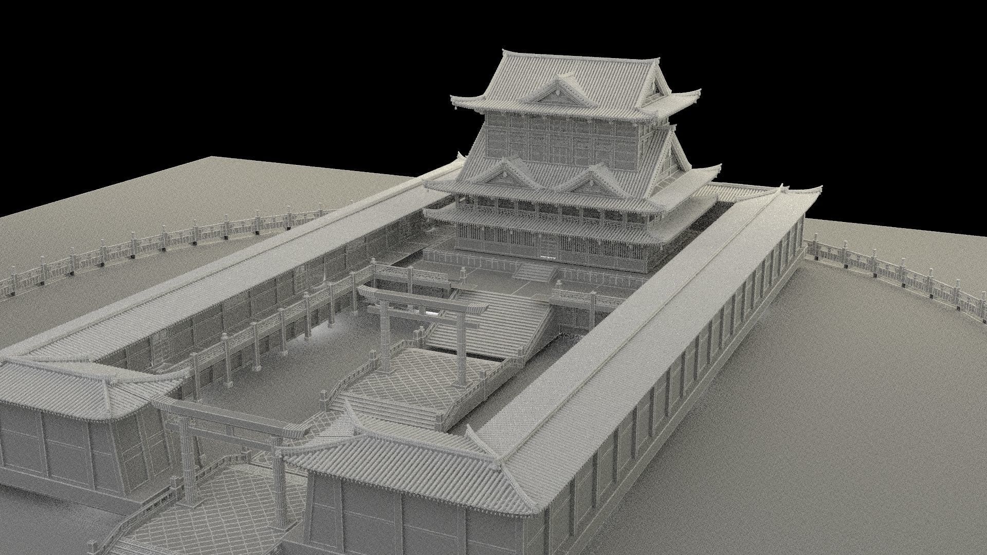 Chinese ancient house  3D model_6