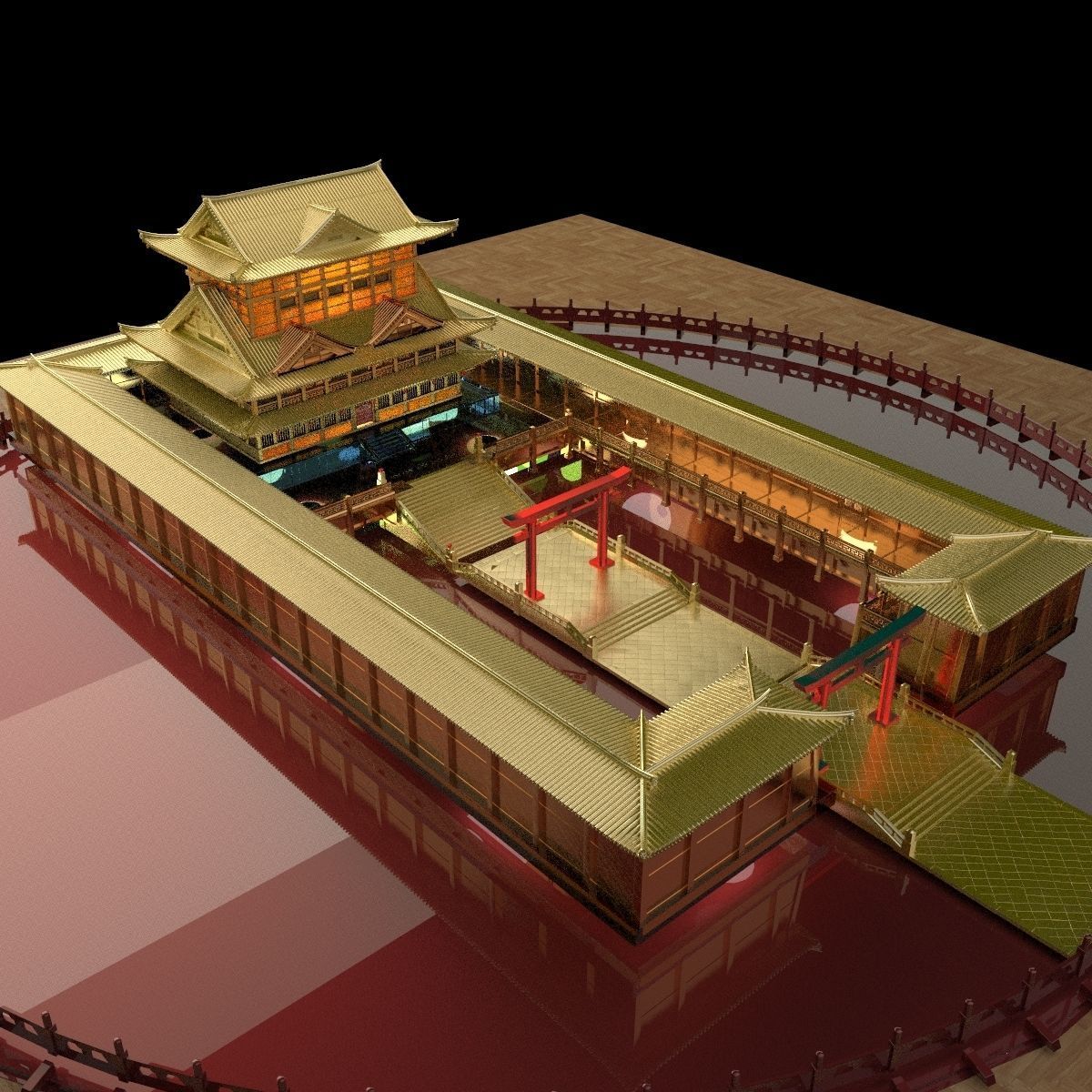Chinese ancient house  3D model_5