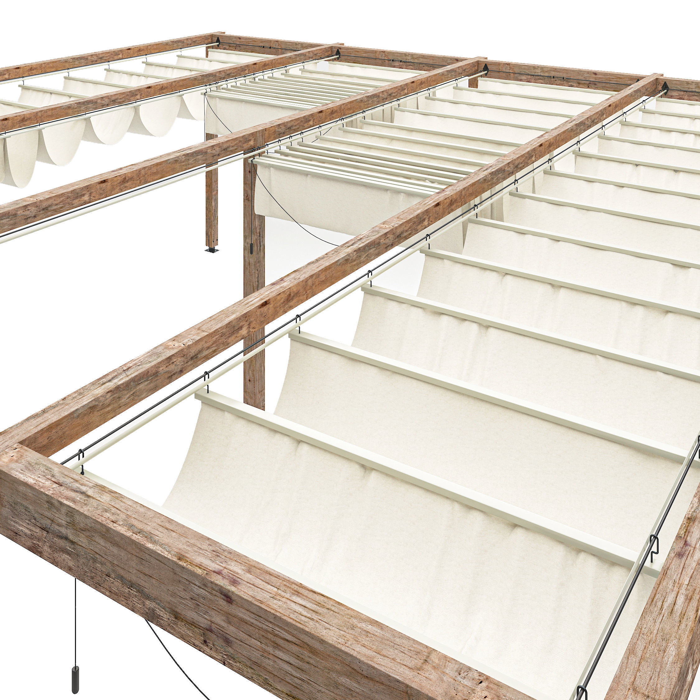 Fabric Sunshade 3D model_1