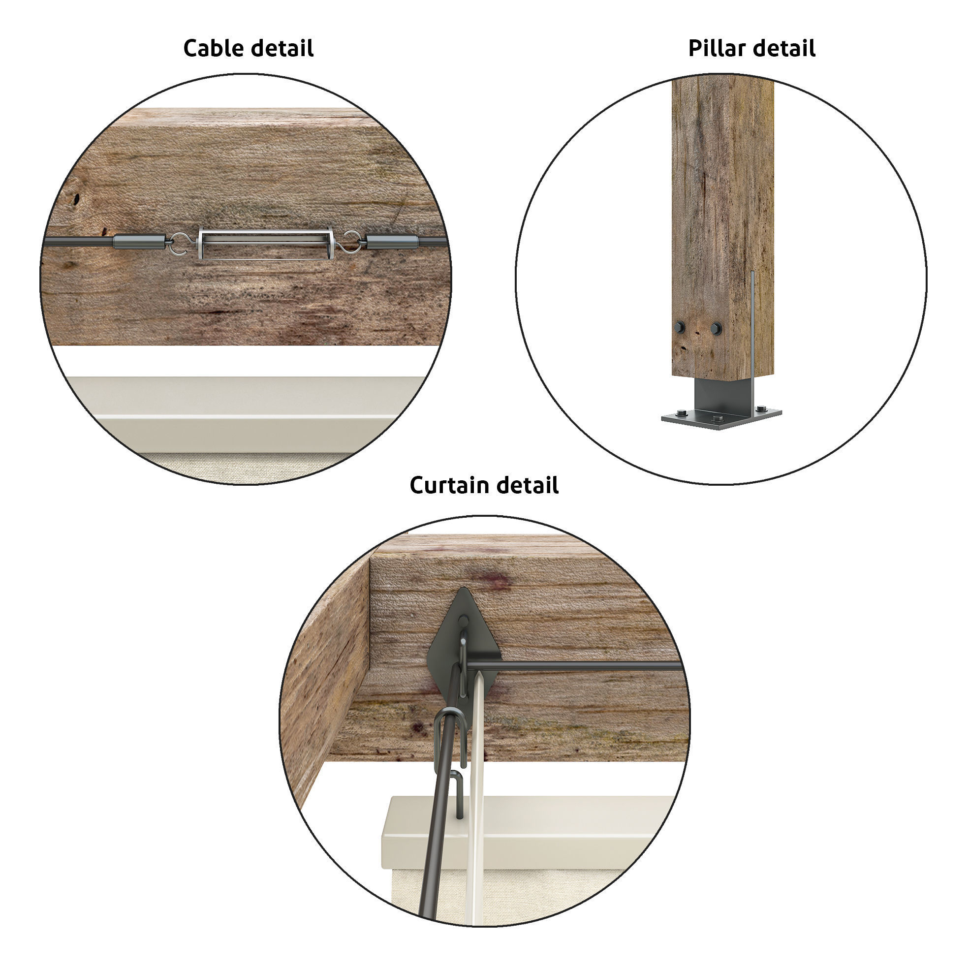 Fabric Sunshade 3D model_2