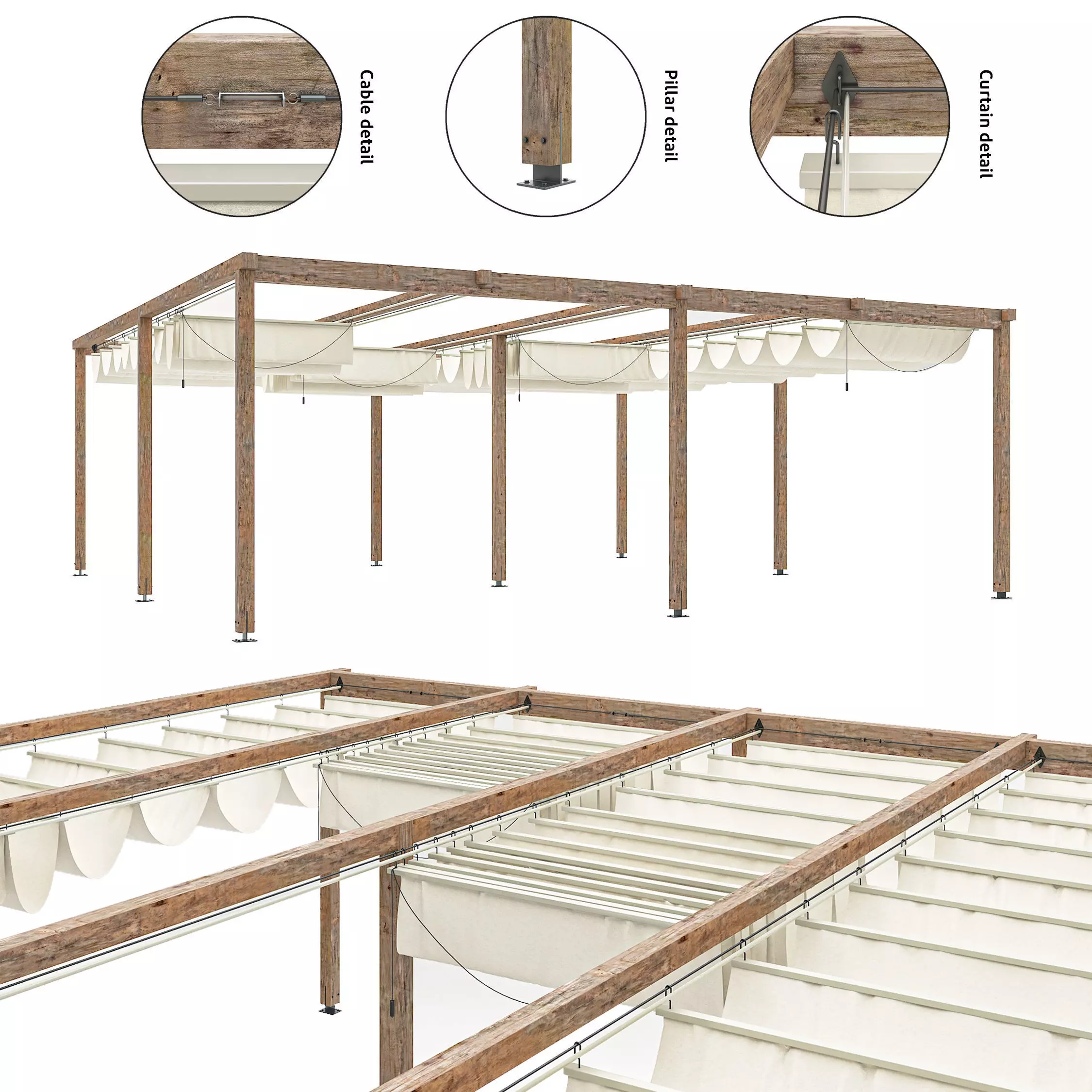 Fabric Sunshade 3D model_0