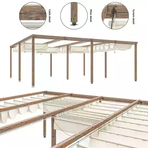 Fabric Sunshade 3D model