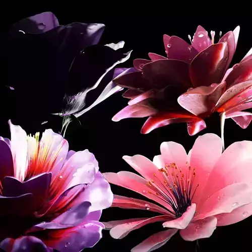 12 Unique Flowers Asset Pack 3D model
