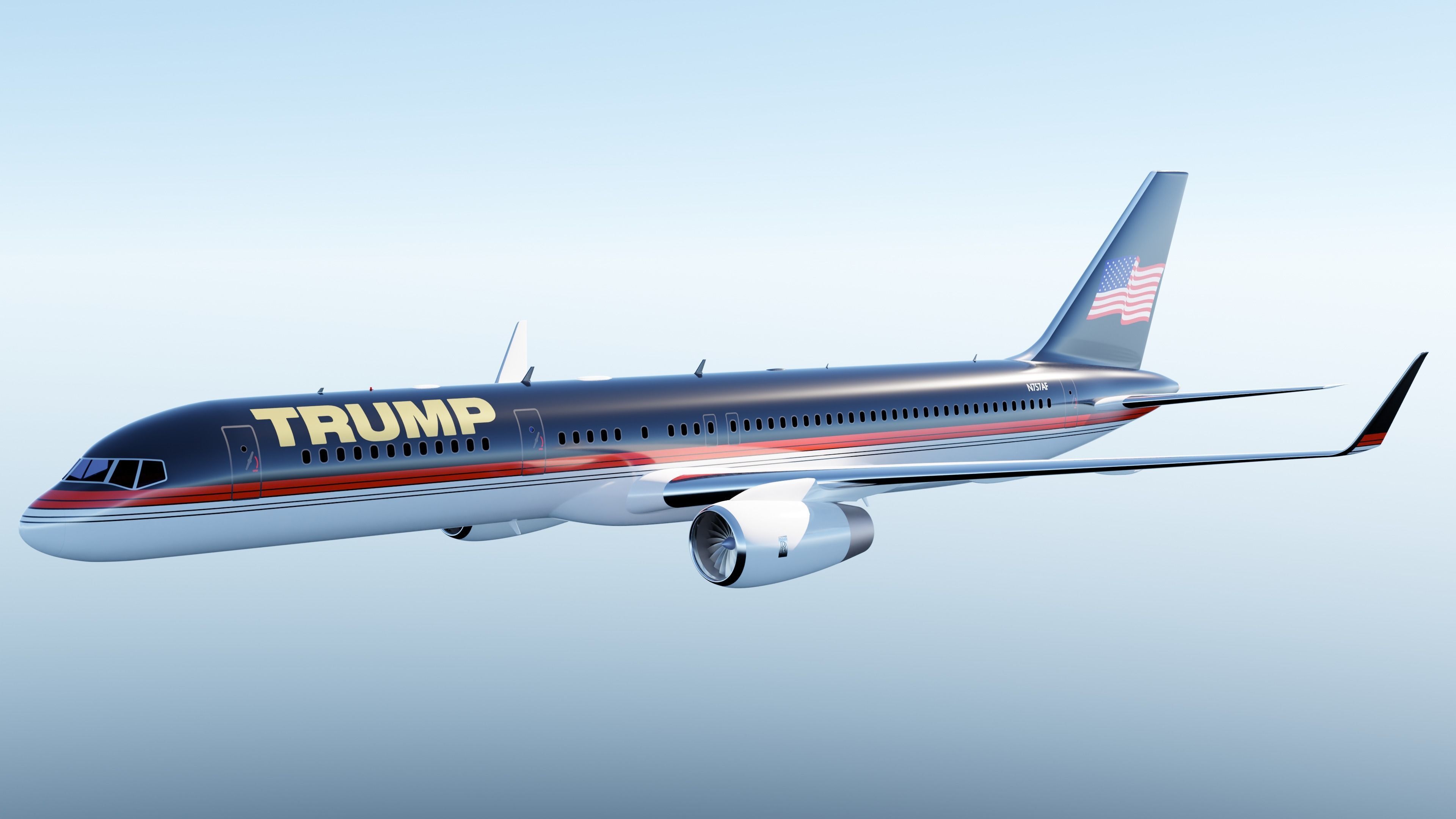Trump Boeing 757-200 3D model_3