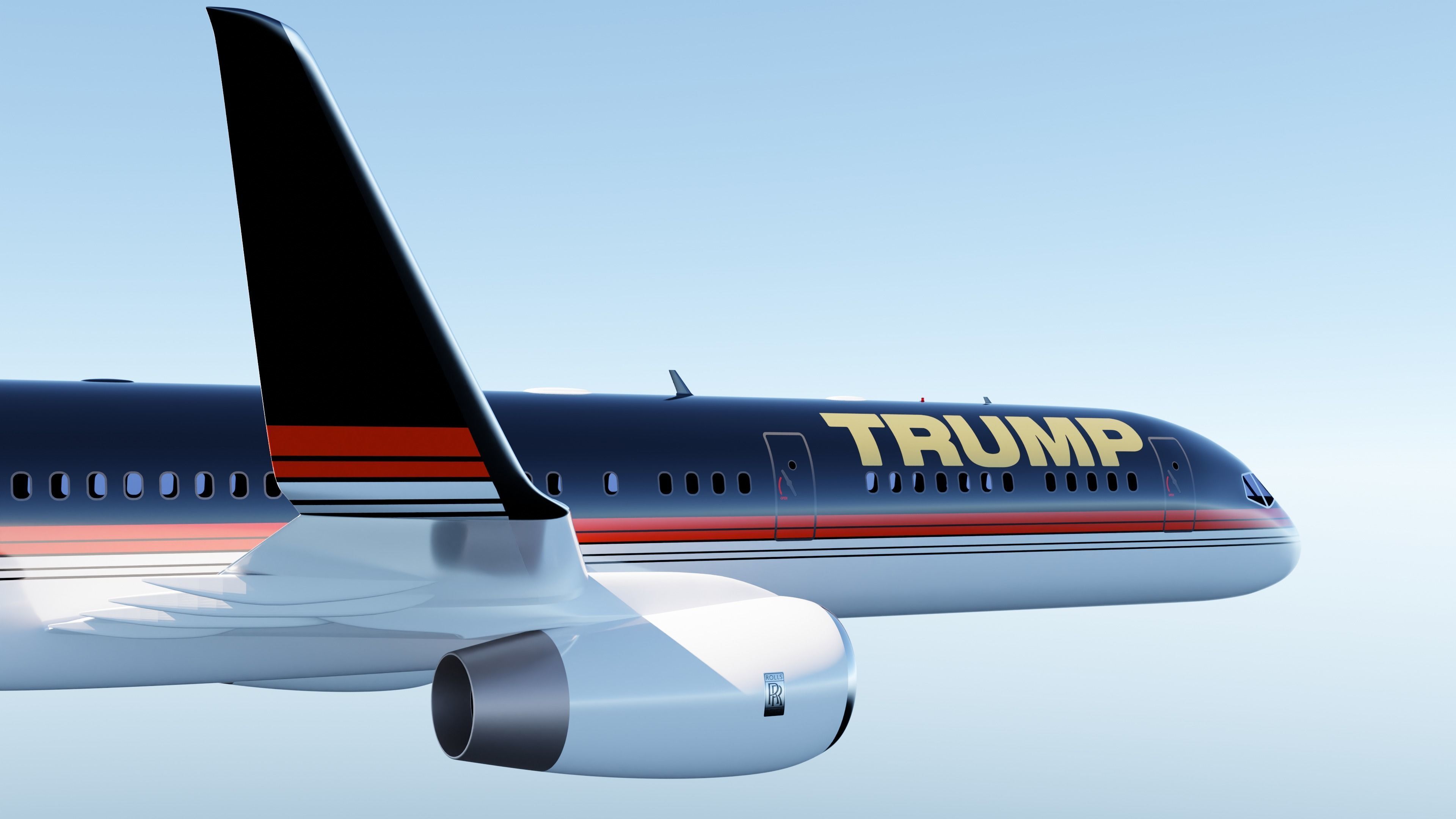 Trump Boeing 757-200 3D model_9