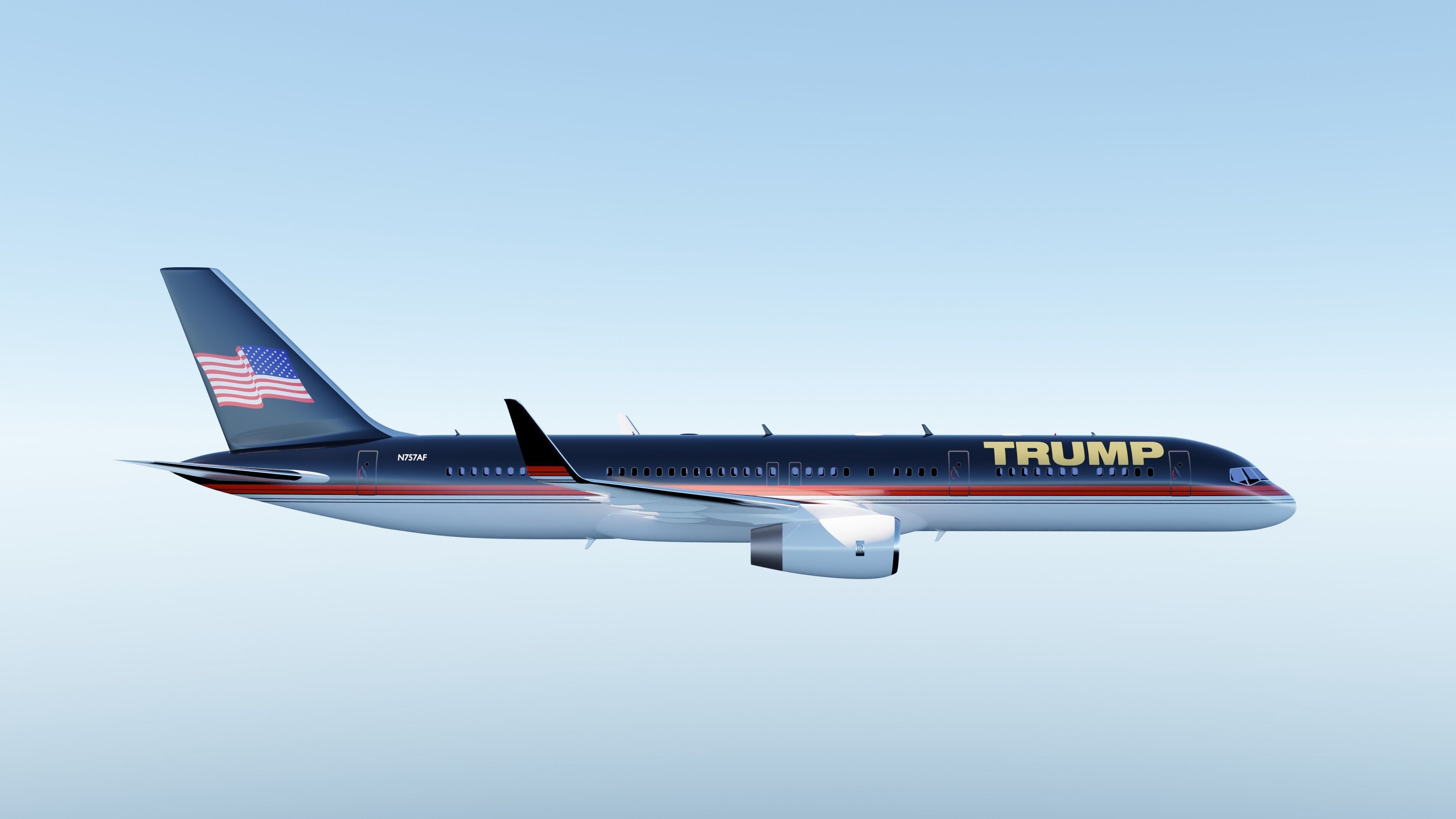 Trump Boeing 757-200 3D model_8