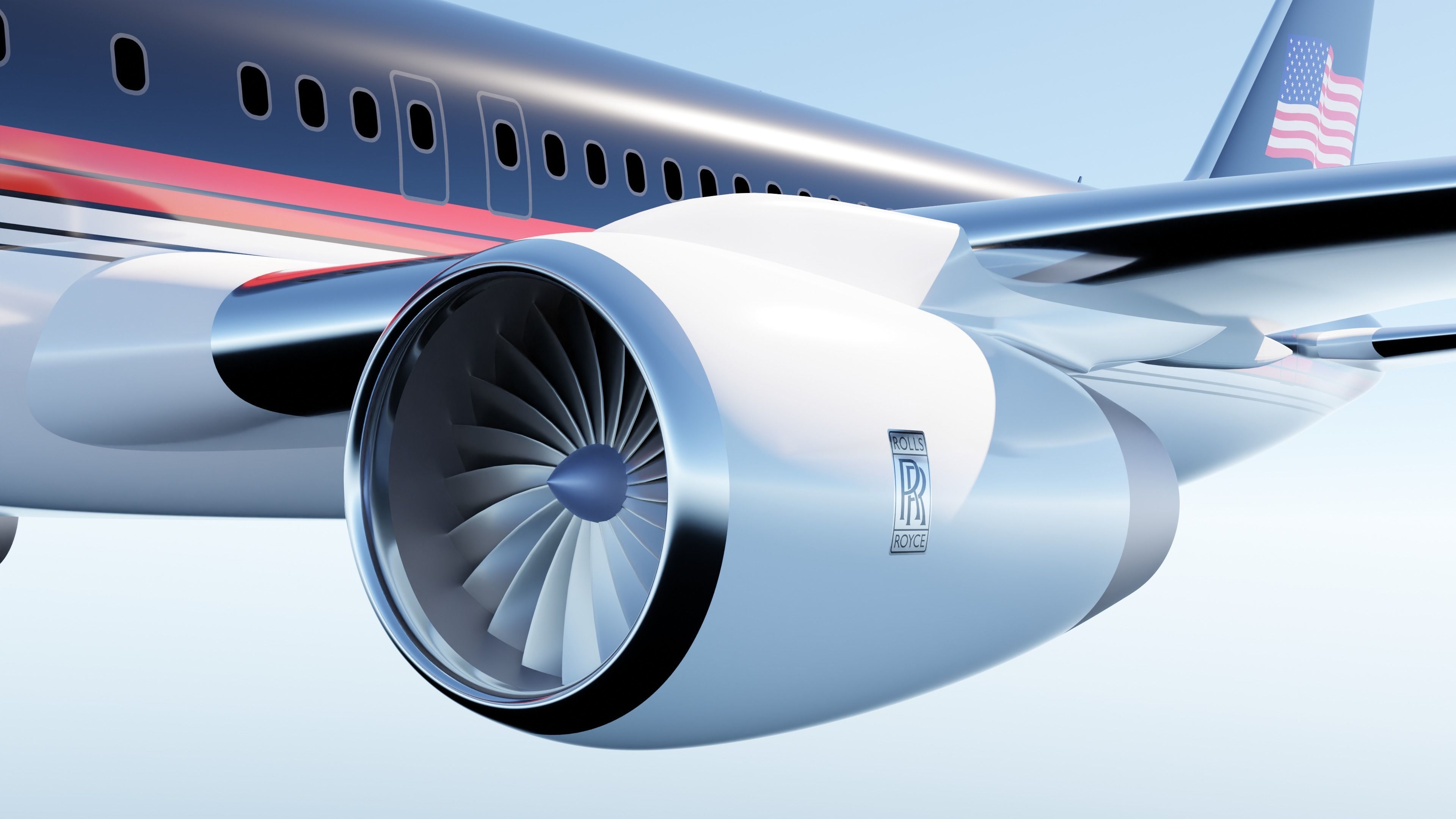 Trump Boeing 757-200 3D model_6