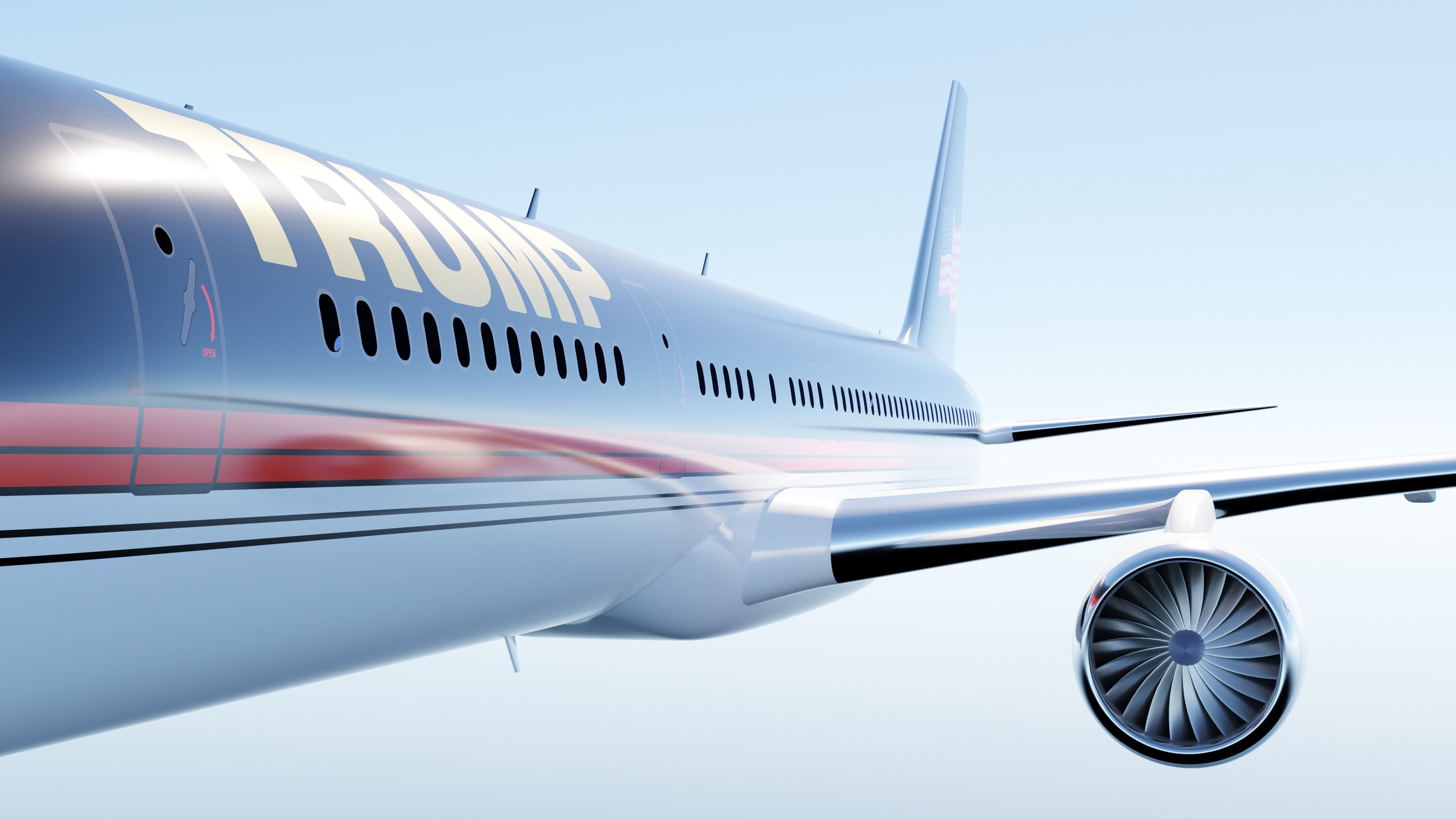 Trump Boeing 757-200 3D model_5