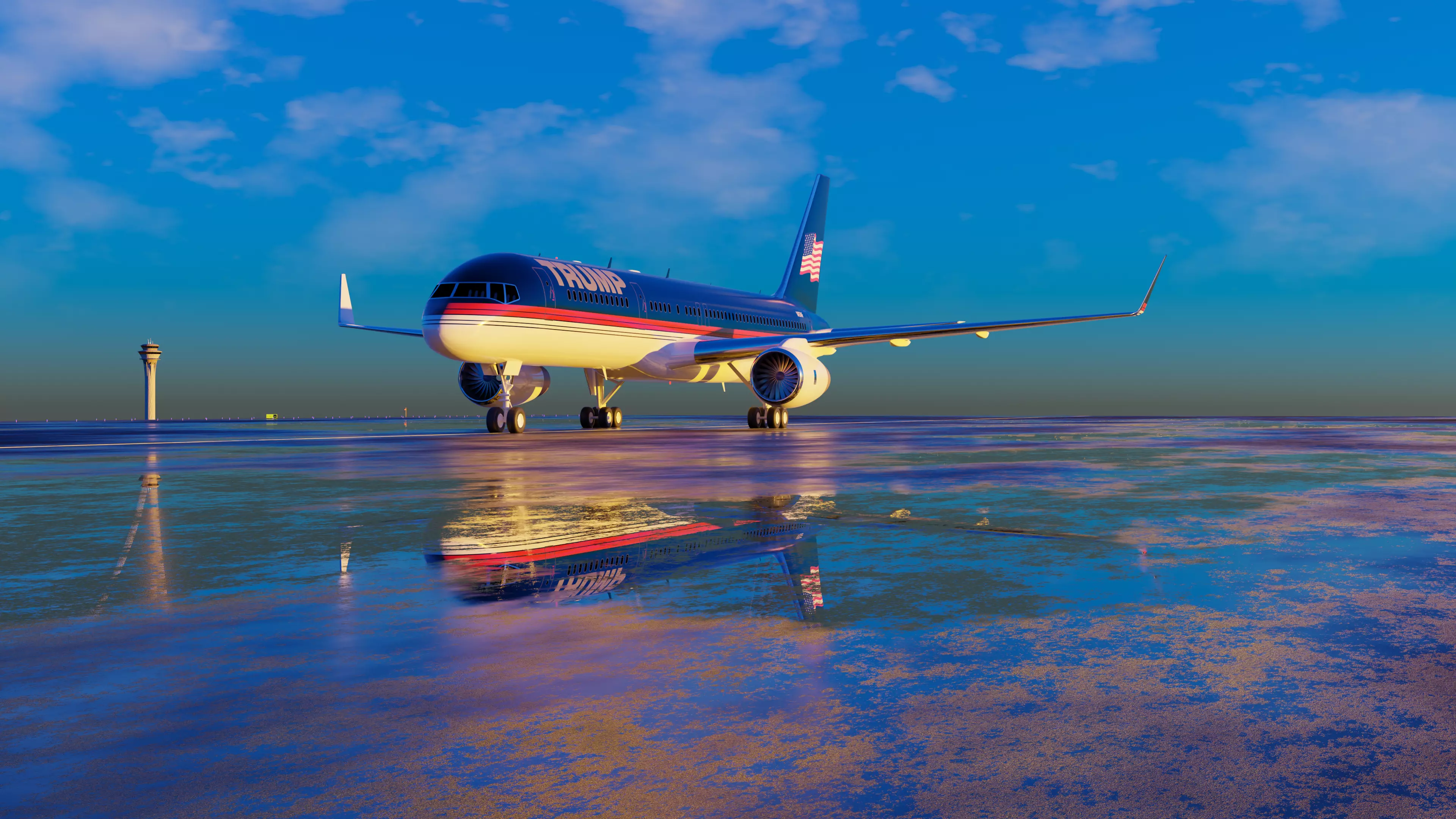 Trump Boeing 757-200 3D model_0