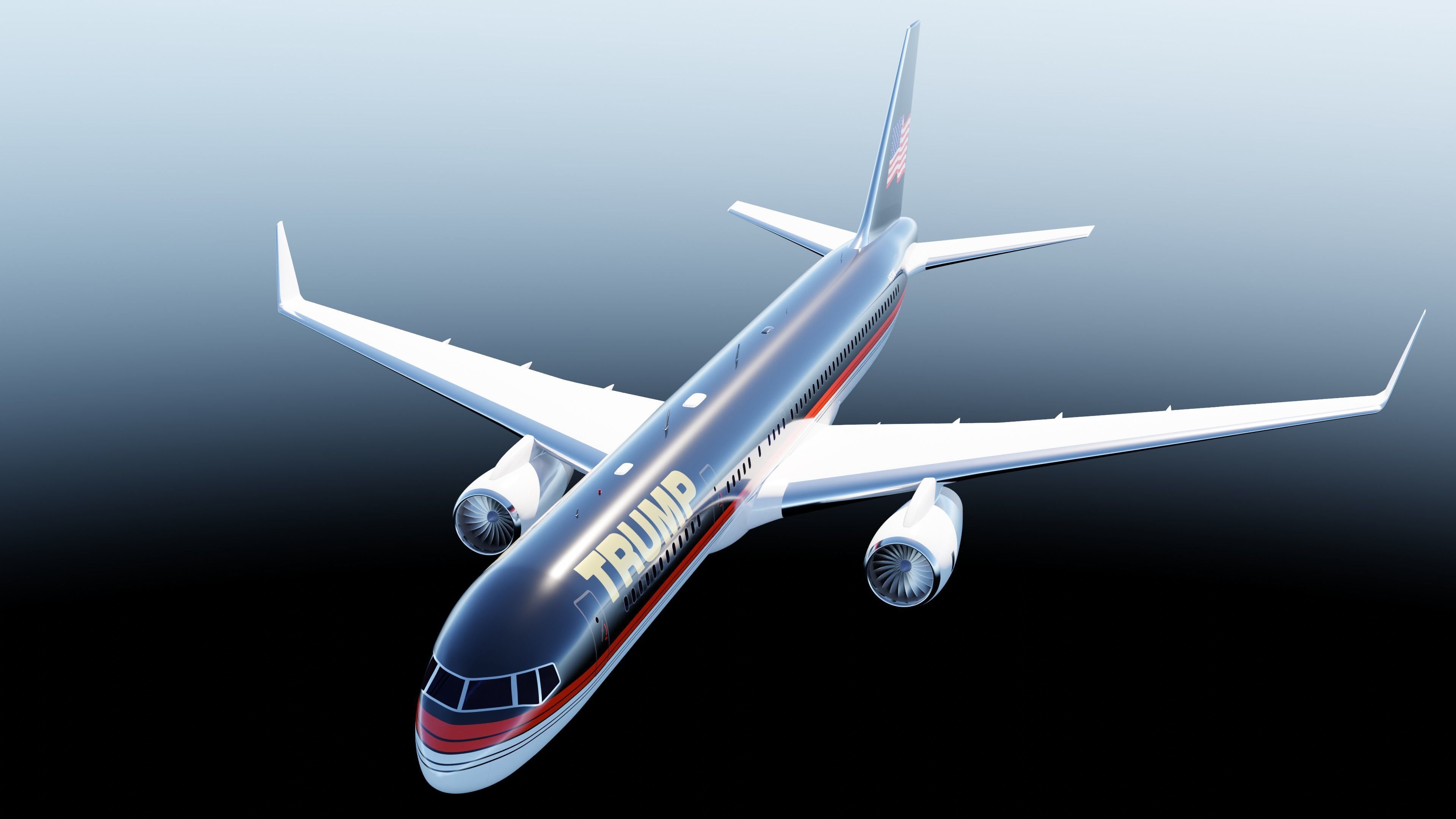 Trump Boeing 757-200 3D model_7
