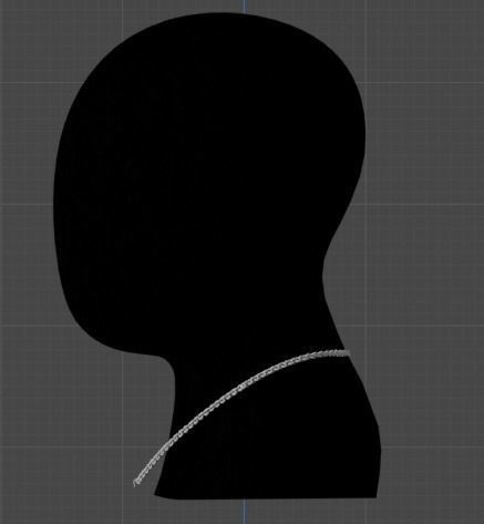 Made with the highest quality Cuban Chain Low-poly 3D model_1