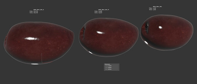 Olive 3D model 6