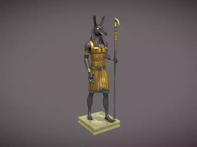 Statue of the Egyptian god Seth 3D print model