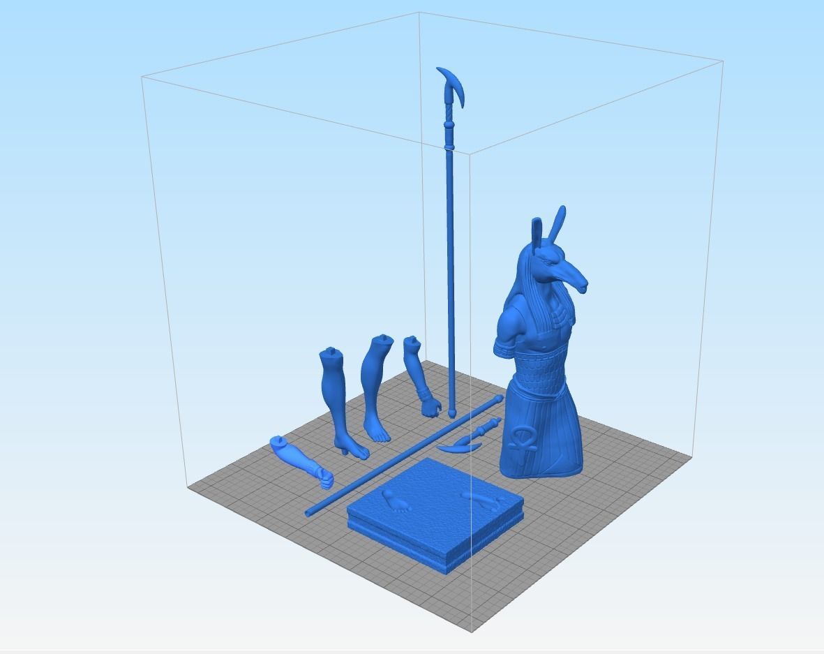 Statue of the Egyptian god Seth 3D print model_6