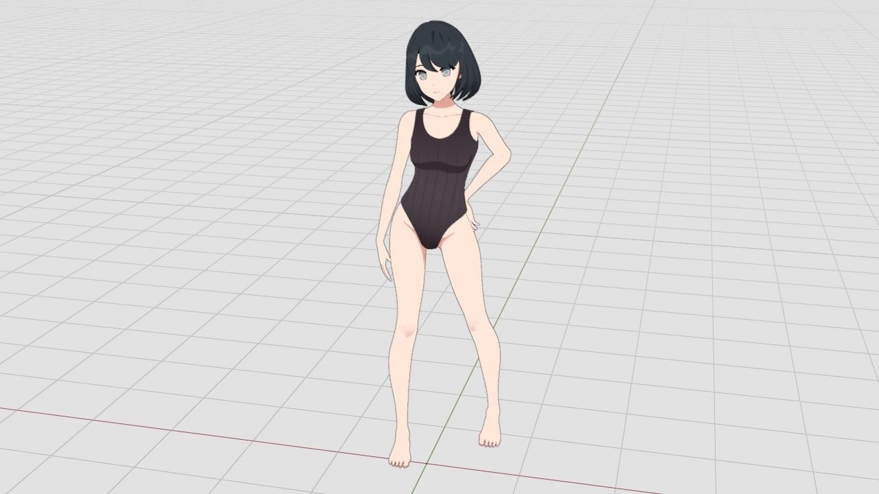 Emi - bikini girl Low-poly 3D model_12