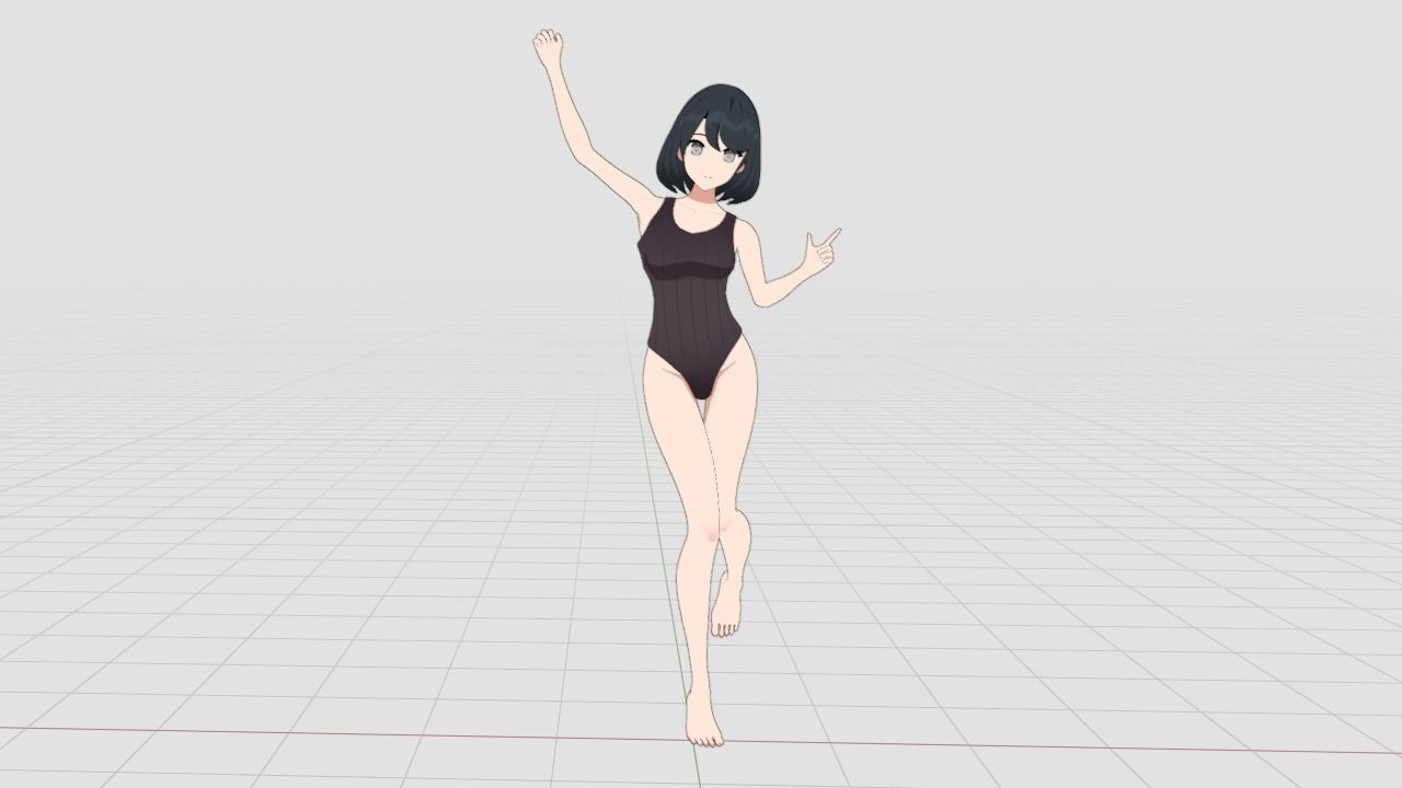 Emi - bikini girl Low-poly 3D model_20