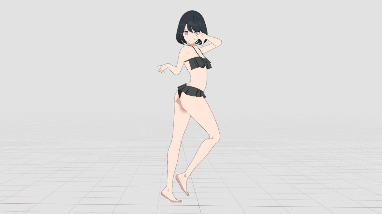 Emi - bikini girl Low-poly 3D model_15