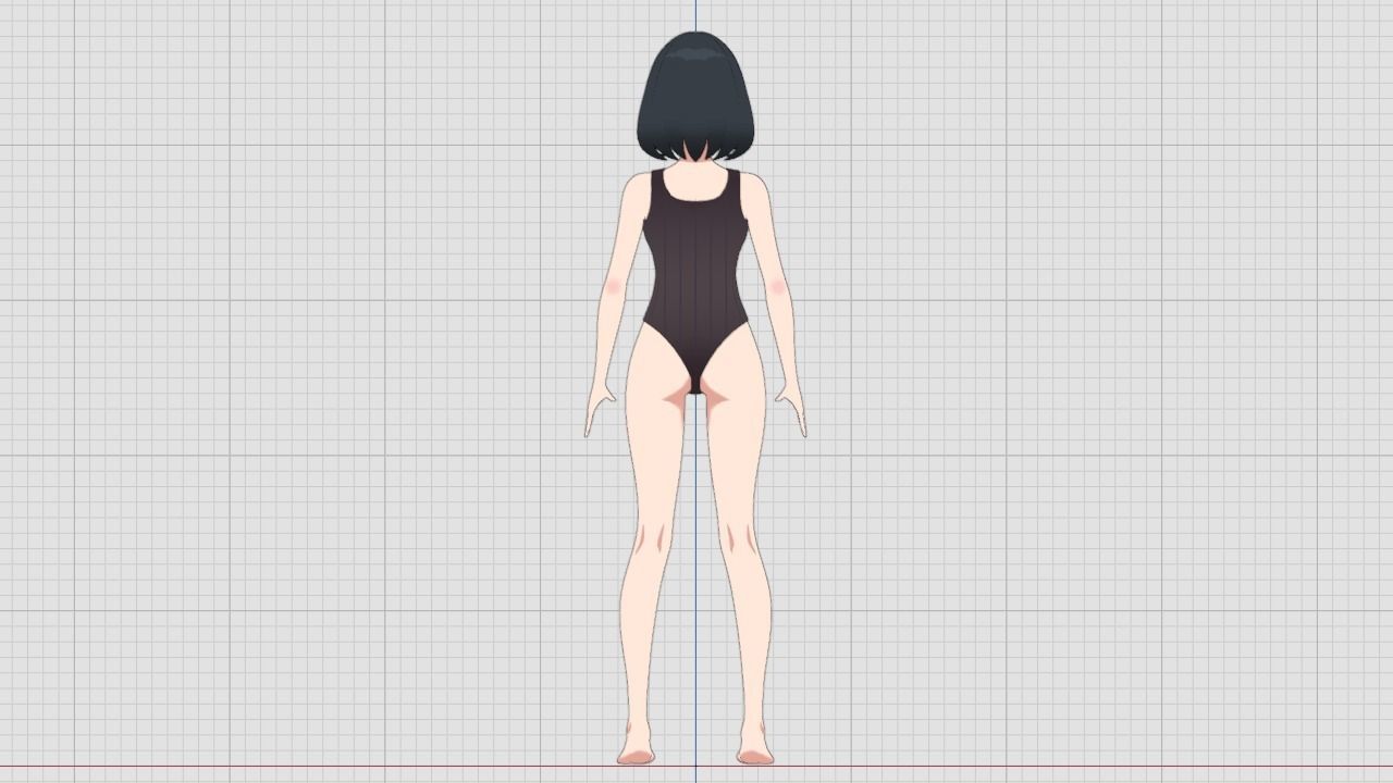 Emi - bikini girl Low-poly 3D model_11