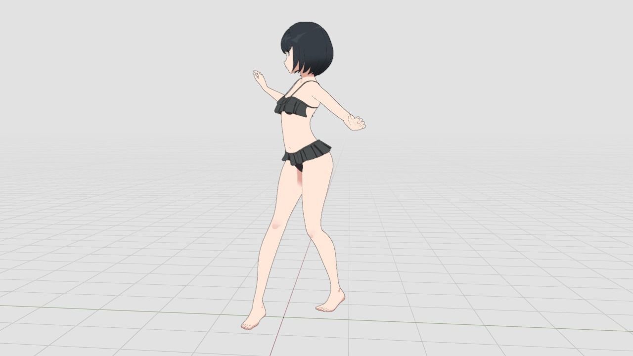 Emi - bikini girl Low-poly 3D model_17