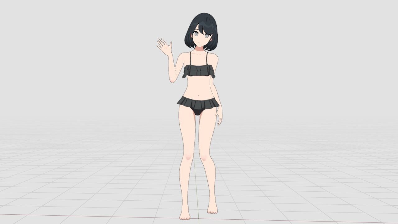 Emi - bikini girl Low-poly 3D model_23