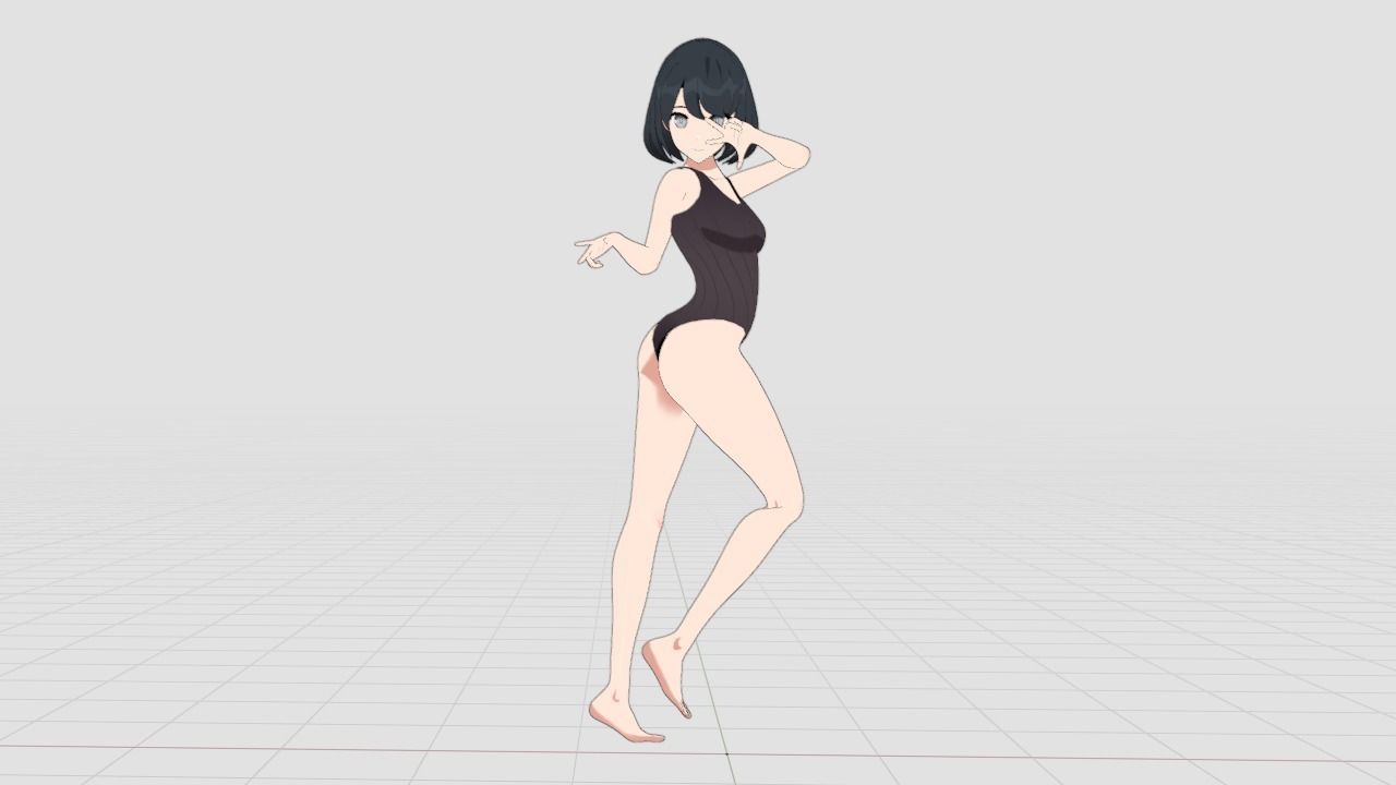 Emi - bikini girl Low-poly 3D model_14