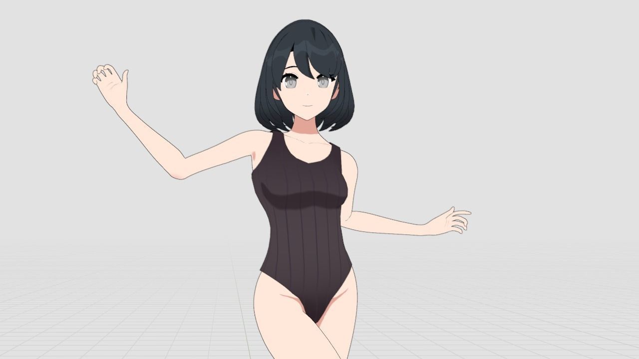 Emi - bikini girl Low-poly 3D model_6