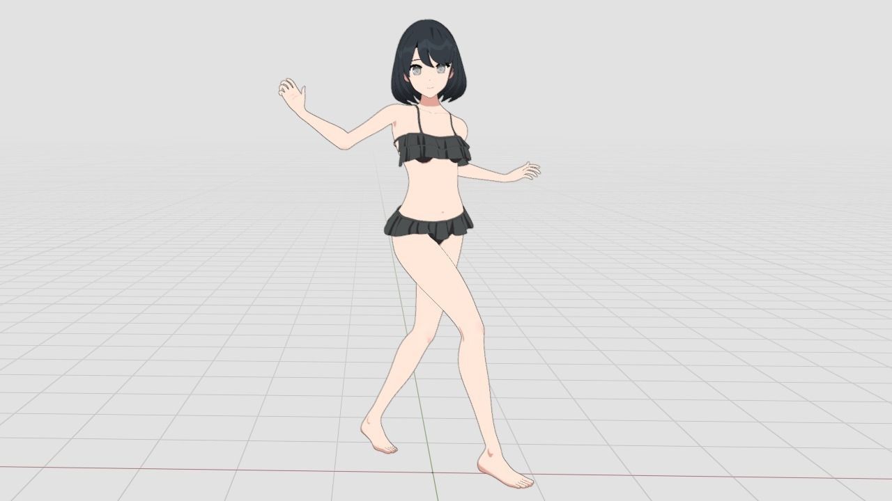 Emi - bikini girl Low-poly 3D model_16
