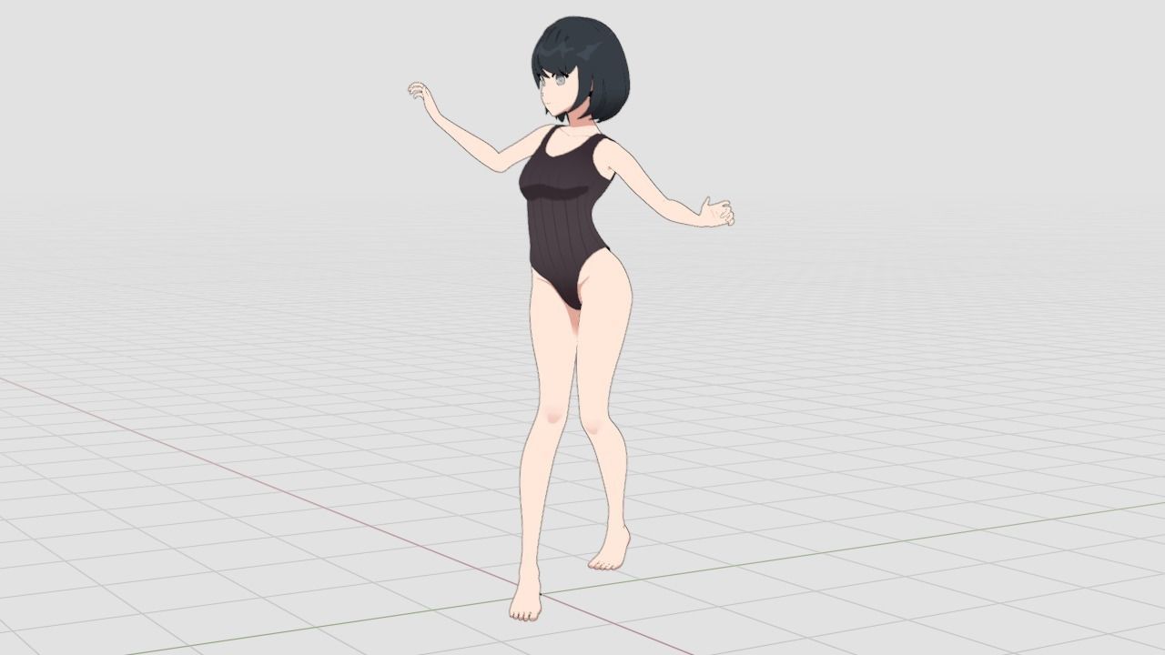 Emi - bikini girl Low-poly 3D model_8