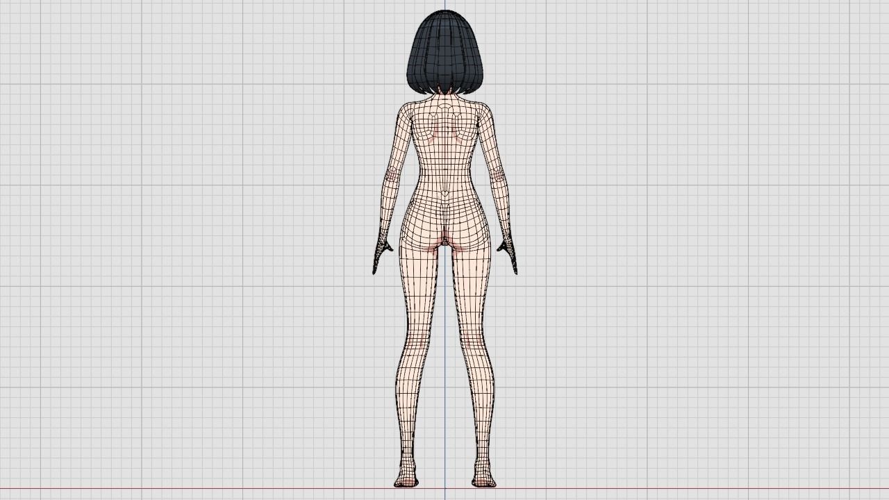 Emi - bikini girl Low-poly 3D model_27