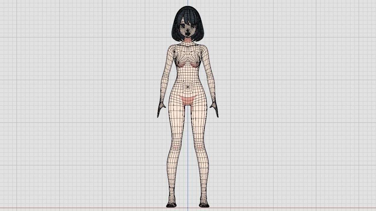 Emi - bikini girl Low-poly 3D model_26