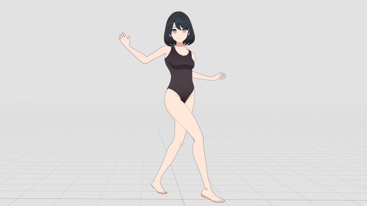 Emi - bikini girl Low-poly 3D model_5