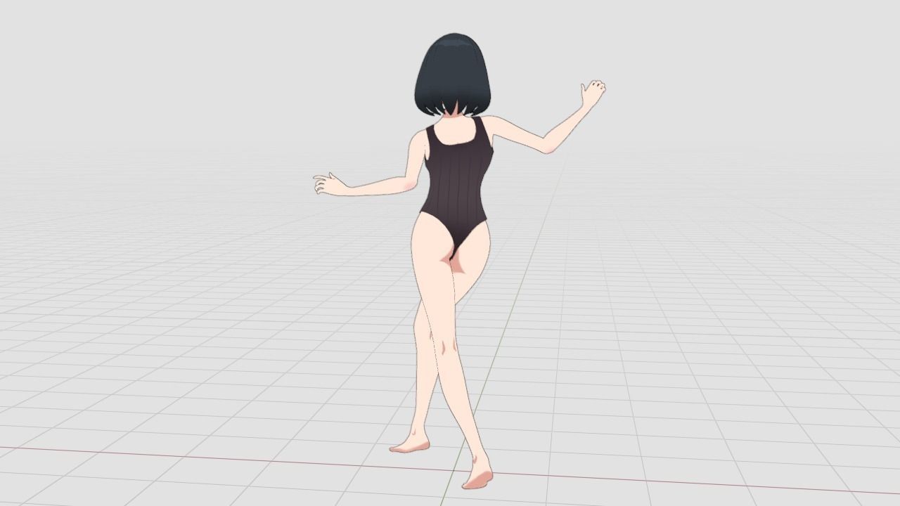 Emi - bikini girl Low-poly 3D model_7